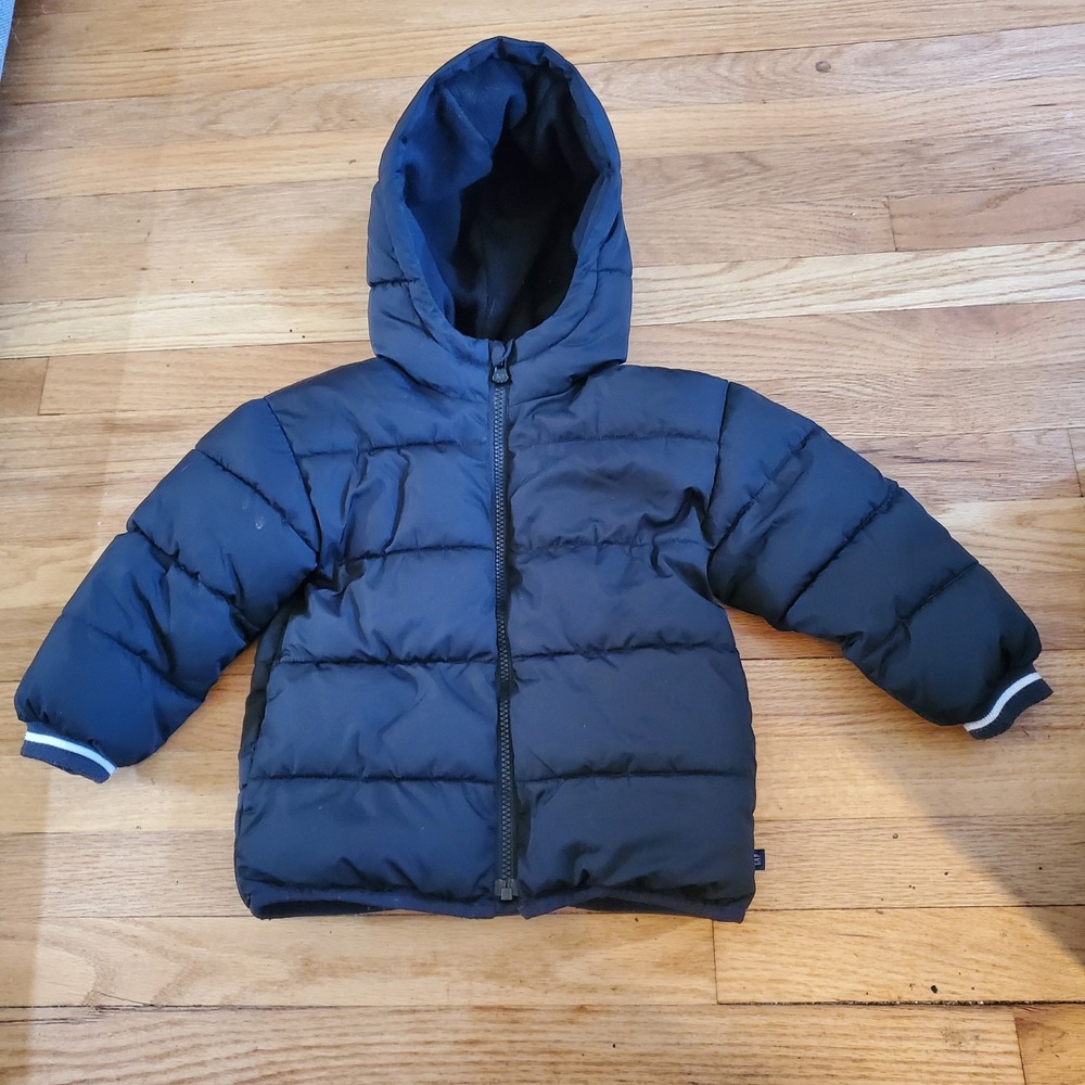 Baby Gap ColdControl Navy Blue Puffer Jacket Water Resistant Hooded Coat 3 Years